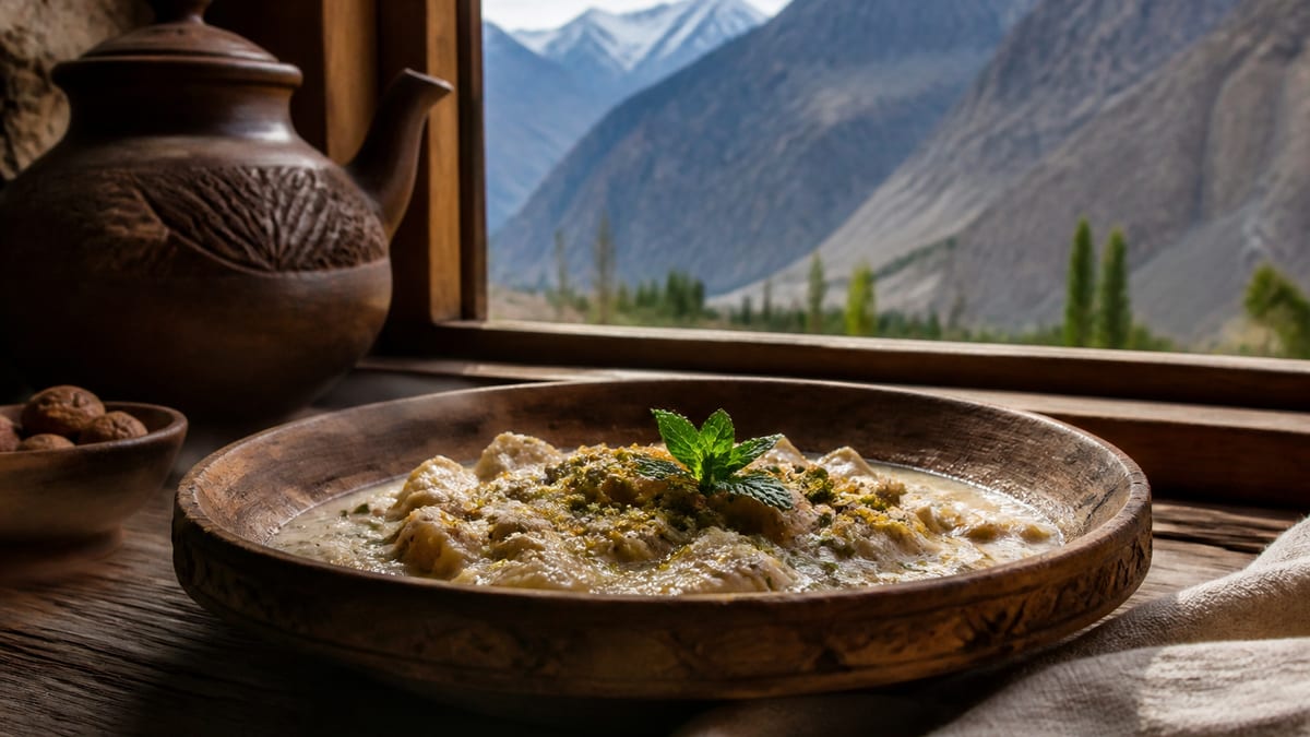 Illustrative editorial tourism scene representing Chapshuro in Gilgit-Baltistan