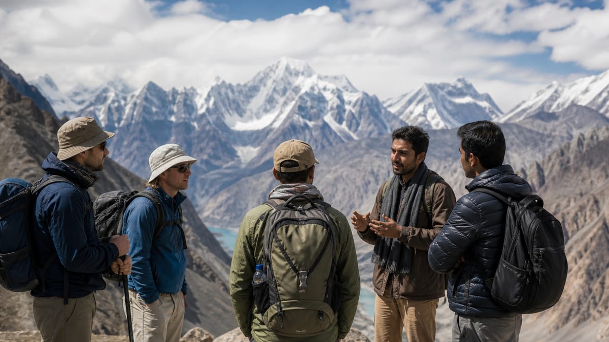 Illustrative travel scene representing Hiring registered operators for international visits in Gilgit-Baltistan