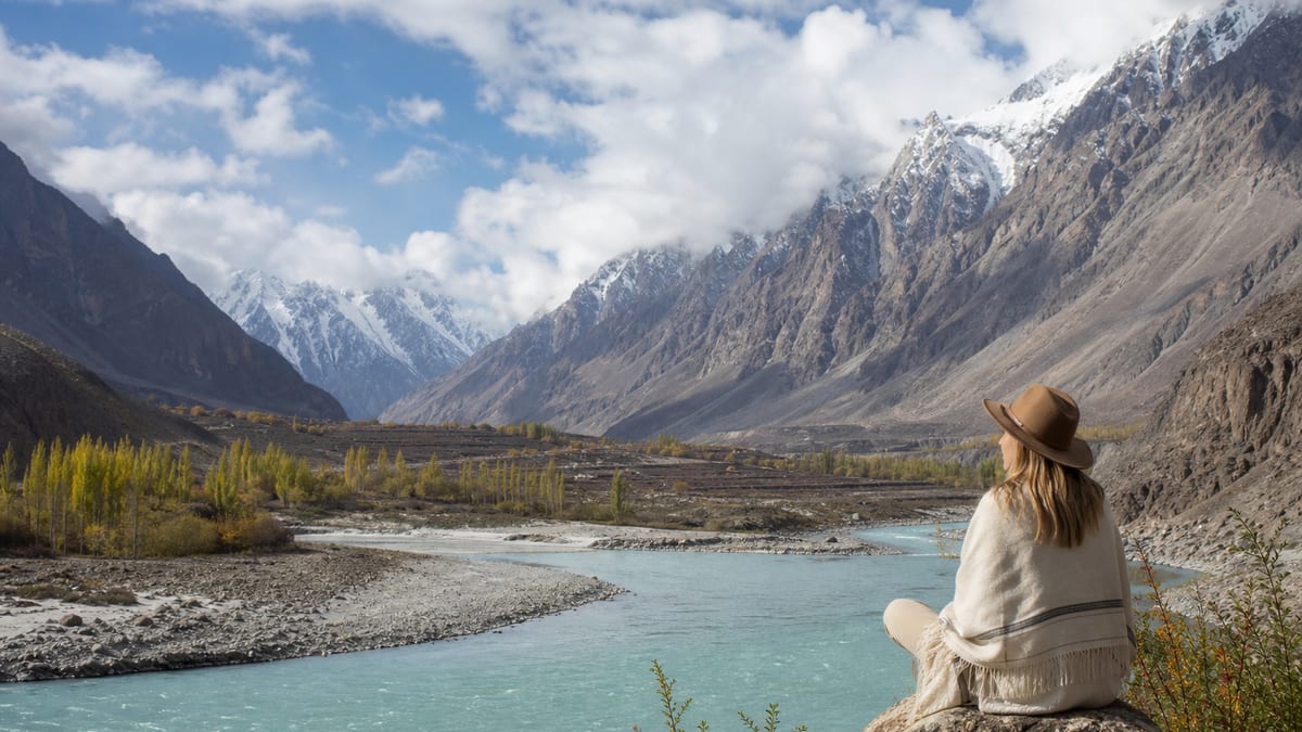 Illustrative travel scene representing ITB Berlin 2026 in Gilgit-Baltistan