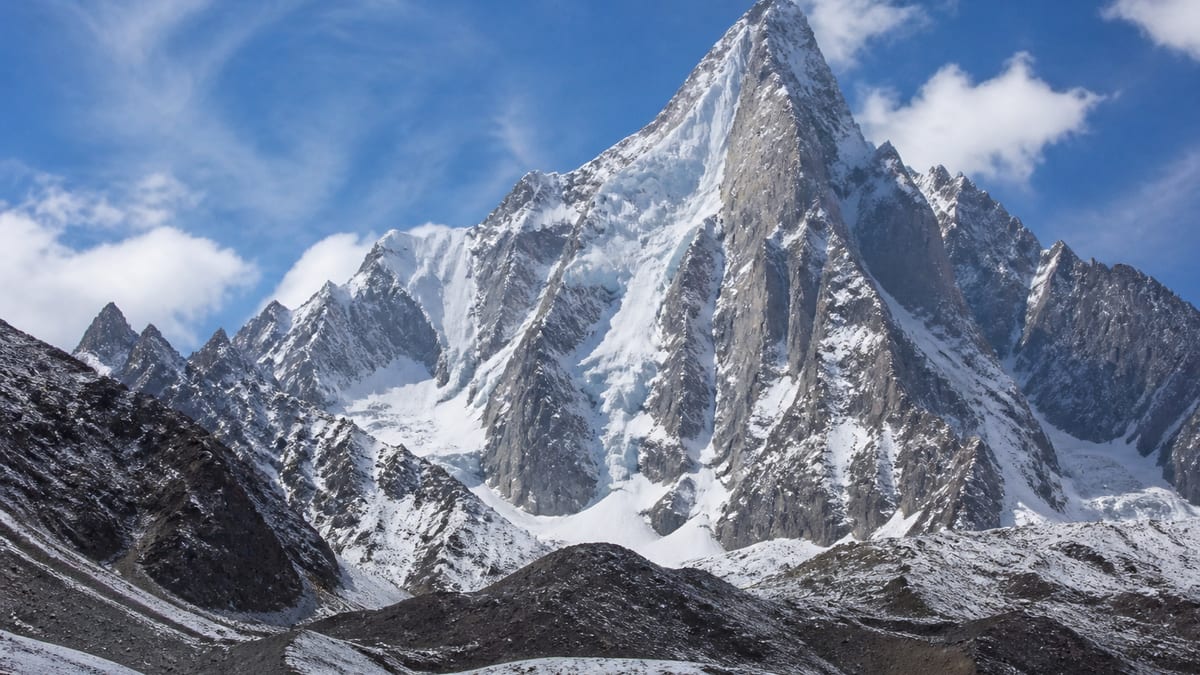 Karun Kuh mountain landscape in Gilgit-Baltistan