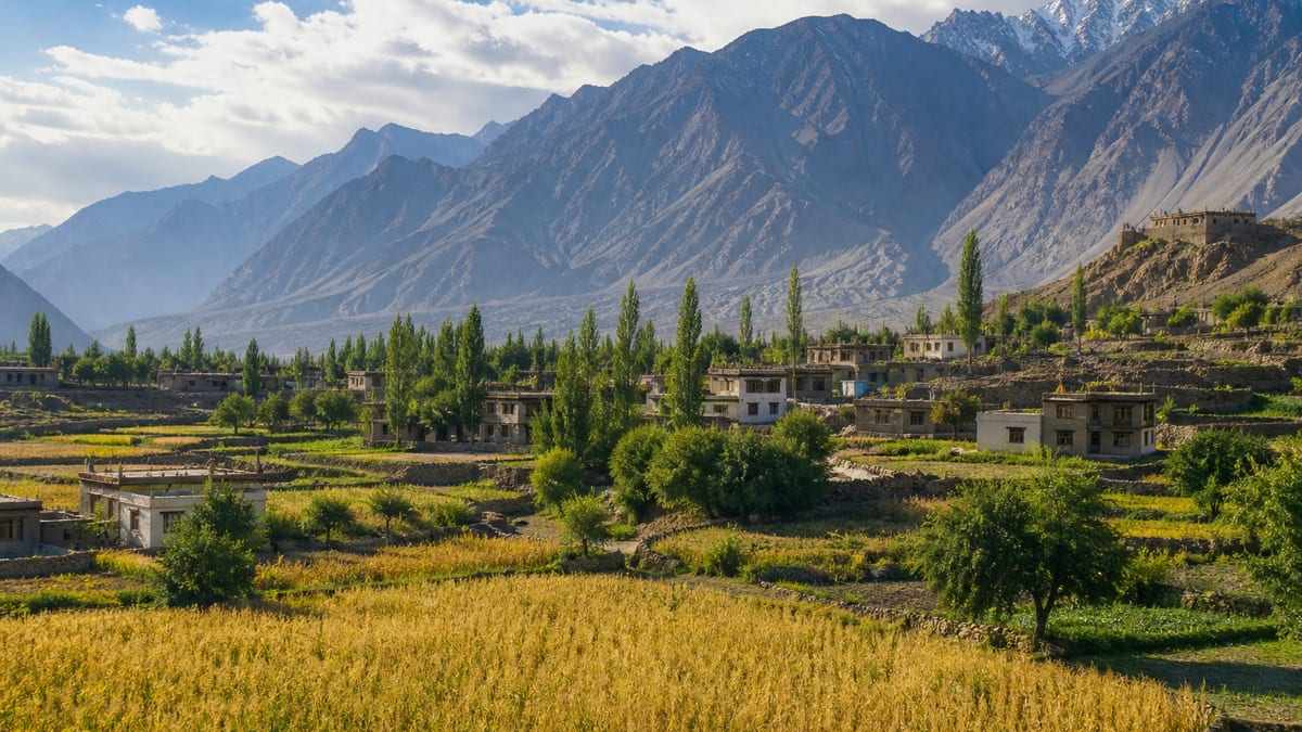 Illustrative place landscape representing Shigar Valley in Gilgit-Baltistan