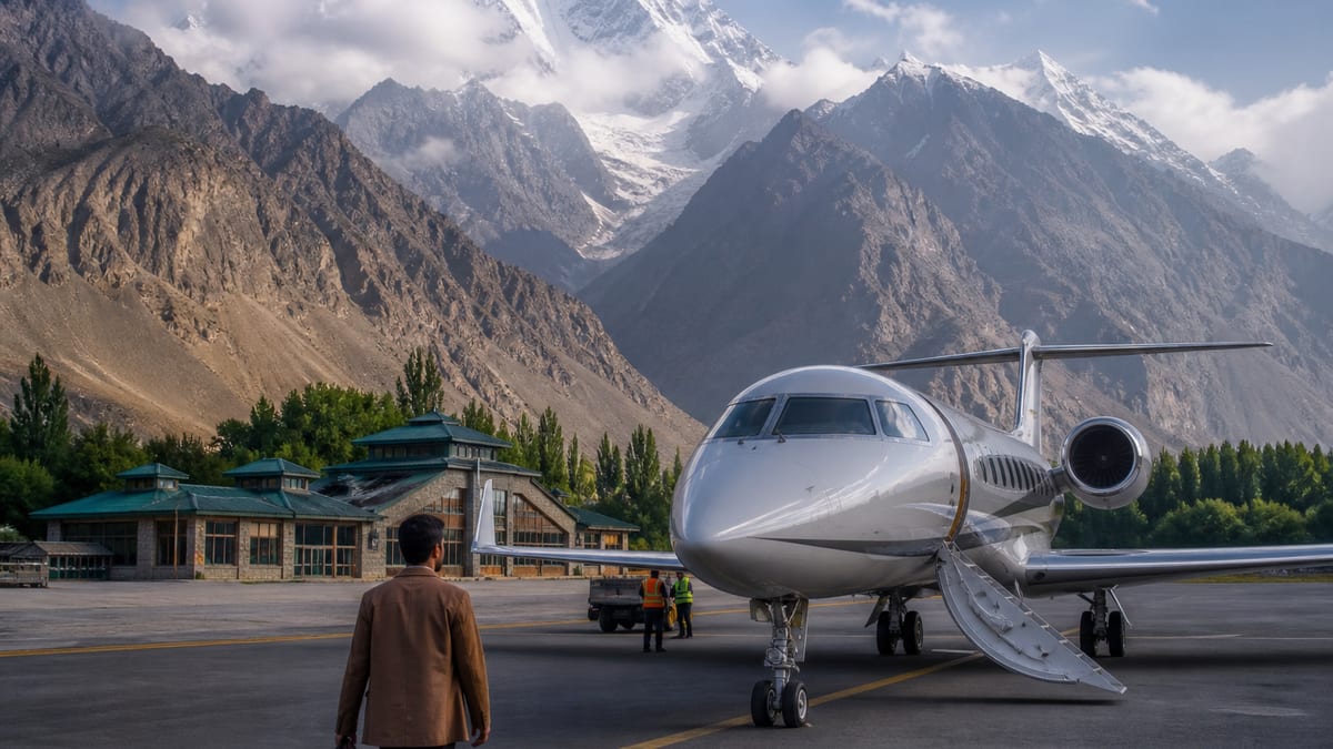 Illustrative travel scene representing Skardu International Airport access in Gilgit-Baltistan